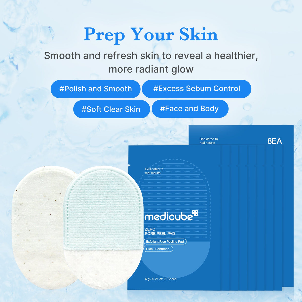 Exfoliating pad double sided