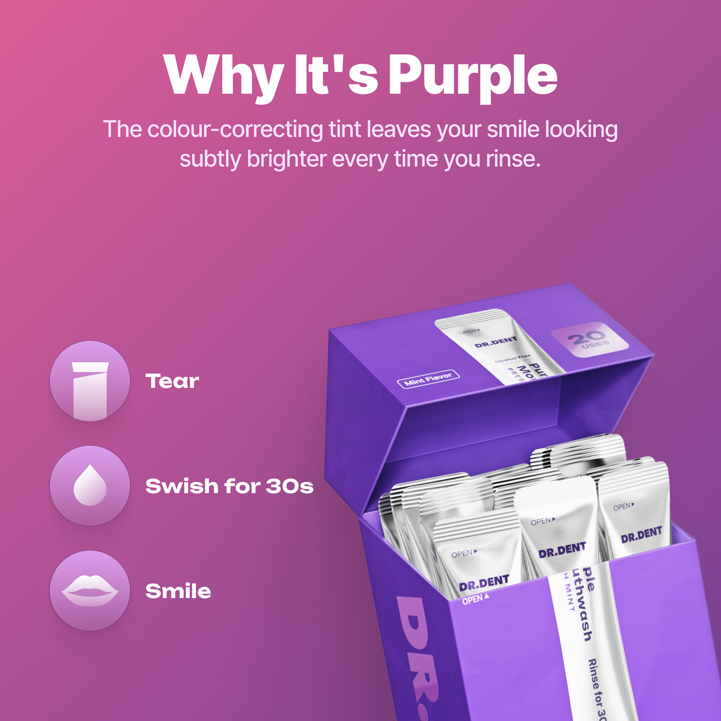 Purple mouthwash how to use