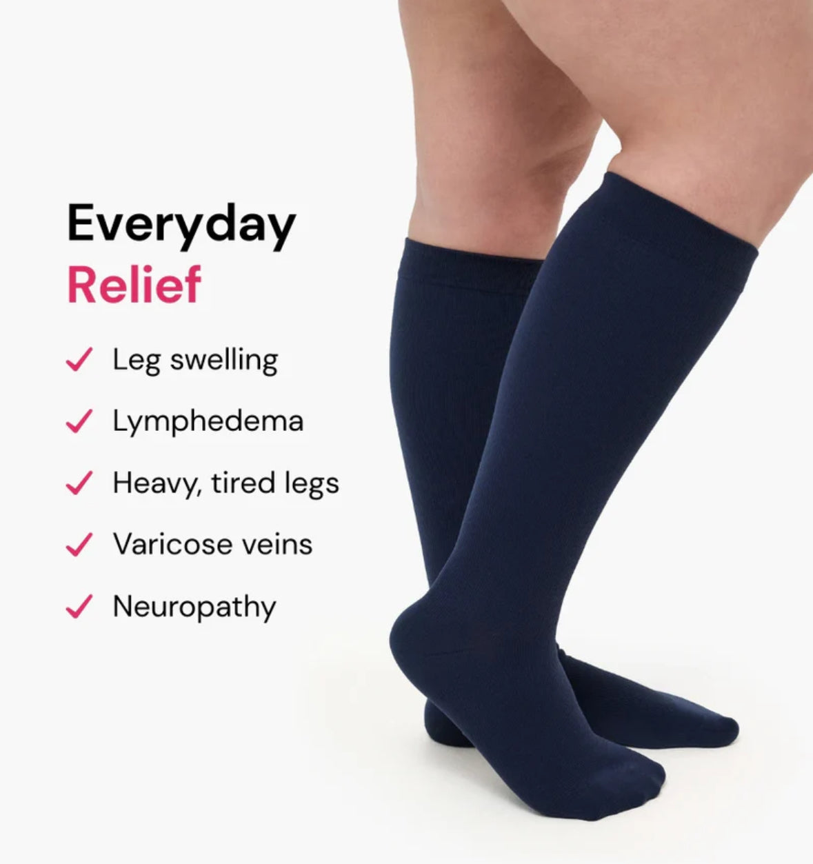 Wide-Calf Compression Socks